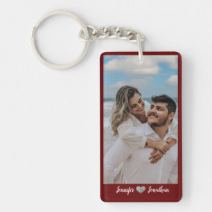 Couple Photo Parties scintillant Coeur argenté Nom