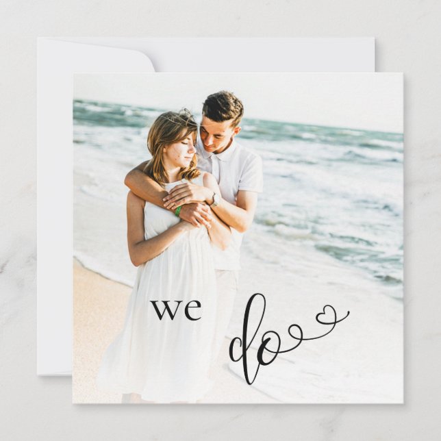 *~* Couple PHOTO QR  RSVP - AR6 Wedding Invitation (Front)