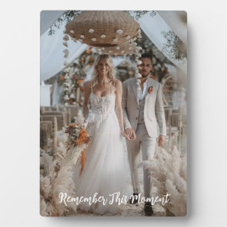Couple Photo Remember This Moment Saying Plaque