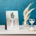 Couple Photo Remember This Moment Saying Plaque<br><div class="desc">Couple Photo Remember This Moment Saying. Great gift for the newlyweds and couples. Simply replace the sample photo with your own favourite of portrait orientation and of high resolution. Romantic quote Remember This Moment is in a stylish set script at the bottom. You can change the colour of this text...</div>