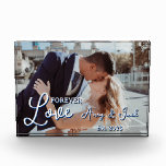 Couple Photo Romantic w/ Names Block<br><div class="desc">Beautiful,  romantic and modern photo template with photo couple customize with names and established year,  Perfect gifts for newlyweds,  couples in general,  to celebrate new home,  anniversaries and family reunions.</div>