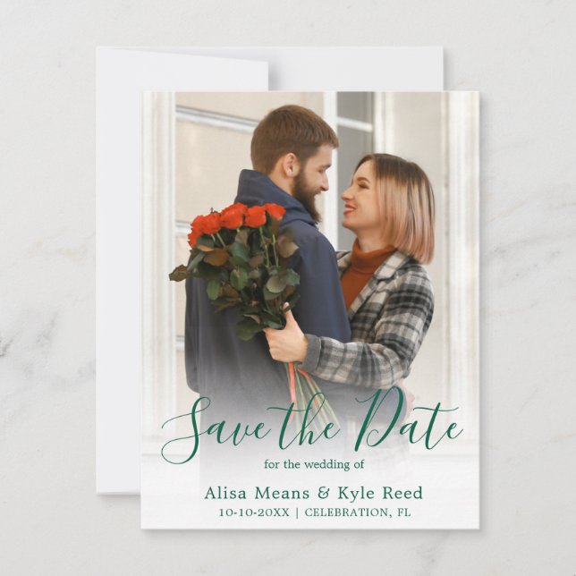 Couple Photo Save the Date Announcement (Front)