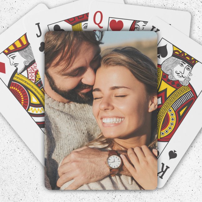 Couple Photo Wedding Anniversary Playing Cards (Creator Uploaded)