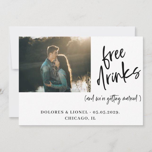 Couple Photo Wedding Save the date (Front)