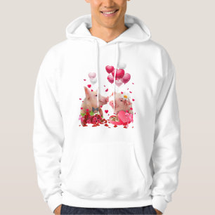 Couple Pig Love Hearts Balloons Valentines Day Lov Hoodie