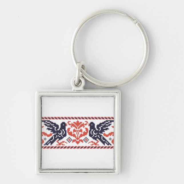 Couple pigeons keychain (Front)