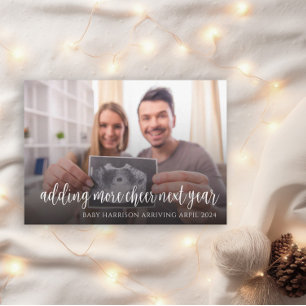 Couple Pregnancy Announcement Christmas Card