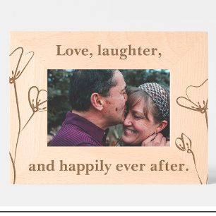 Couple Quote Flowers Custom Wood Frames