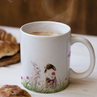 Couple Rabbit Date Style Vintage Mug