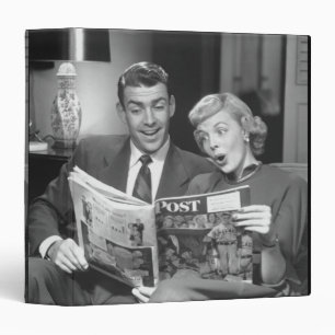 Couple Reading Magazine Binder