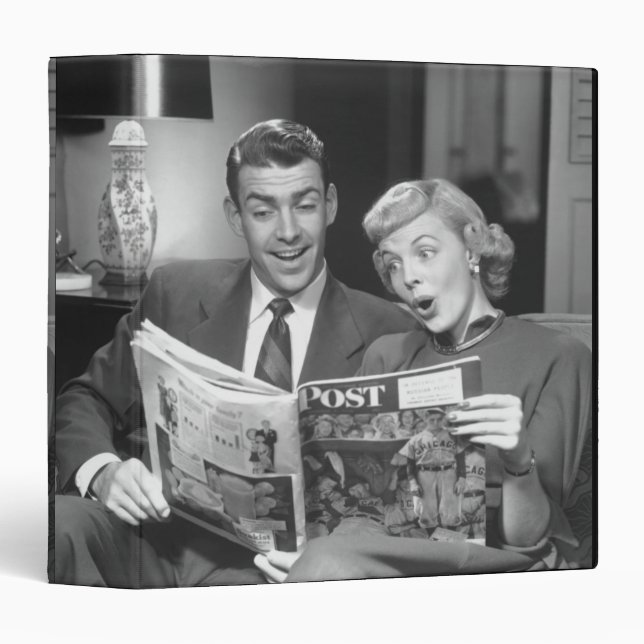 Couple Reading Magazine Binder (Front/Spine)