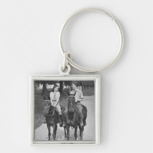 Couple Riding Horses Keychain