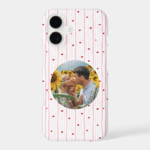 Couple romantique  Rayure de cœur rose