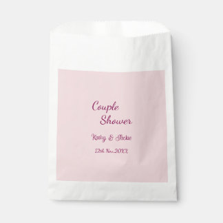 couple shower pink purple pastel wedding name date favour bag