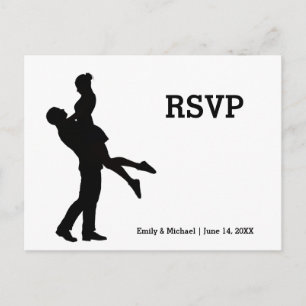 Couple Silhouette Moderne - Carte de Réponse