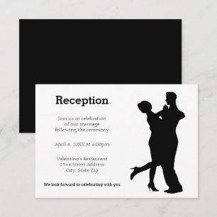Couple Silhouette Moderne - Invitation de Réceptio