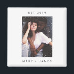 Couple Simple Clean Minimalist Dot Design Magnet<br><div class="desc">Couple Simple Clean Minimalist Dot Design magnet</div>