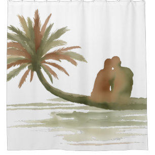 Couple Sitting on Palm Tree