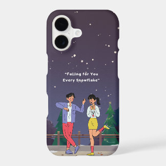 Couple sous la neige – Étui de téléphone pour les