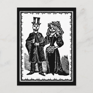 Couple squelette - Carte postale