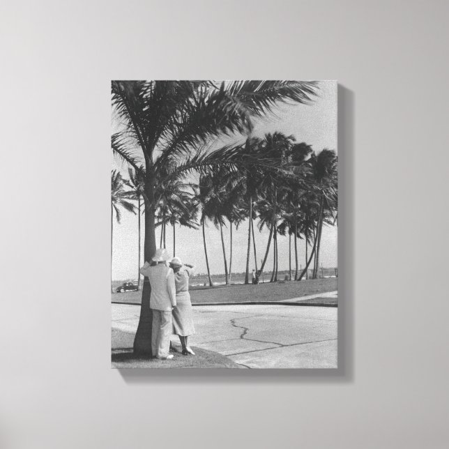Couple Standing Under Tree Canvas Print (Front)