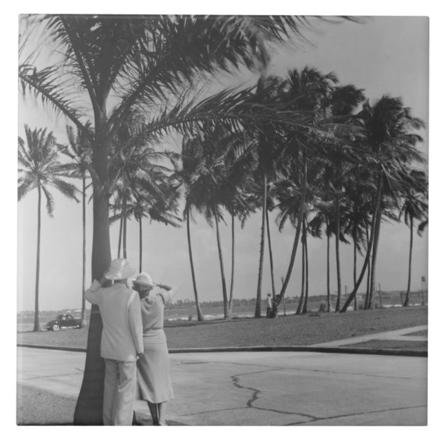 Couple Standing Under Tree Tile (Front)