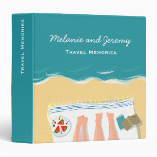 Couple Sunbathing Personalised Travel Binder