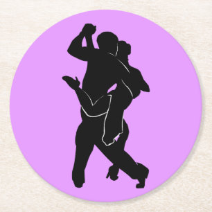 Couple Tango Dancer Coaster Purple - Custom Colour