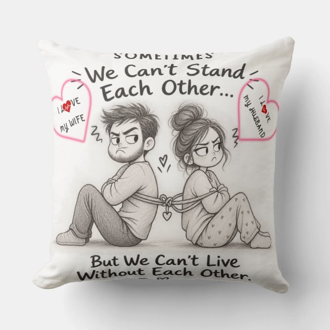 Couple Throw Pillow (Front)