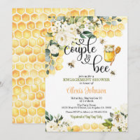 Couple to Bee Engagement Shower Invitation