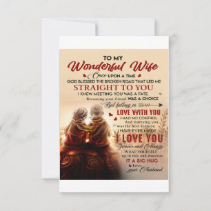 Couple To Wonderful Wife Once Upon A Time Husband  Thank You Card