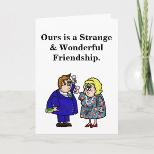Couple Toasting Their Friendship Greeting Card