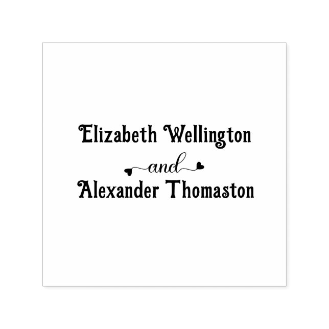 Couple Two Name Fancy Heart“and” #1 Self-inking Stamp (Design)