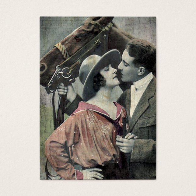 Couple Vintage et cheval (Devant)