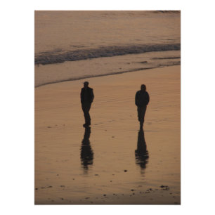 couple walking photo print
