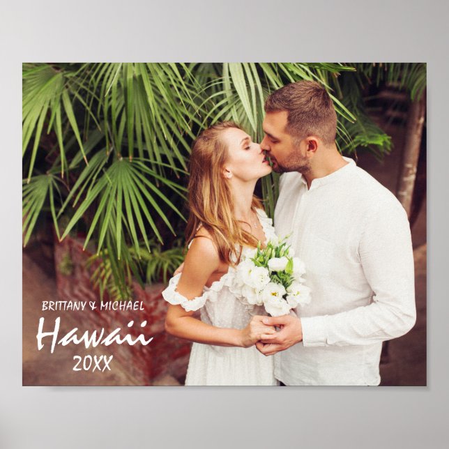 Couple Wedding and Honeymoon Photo Poster (Front)