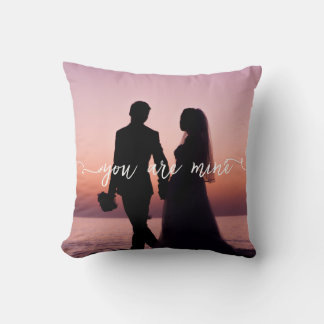 Couple Wedding Anniversary Custom Photo Keepsake Throw Pillow
