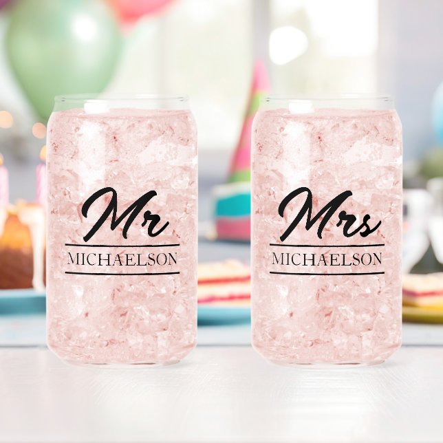 Couple Wedding Can Glass (Insitu (Birthday))