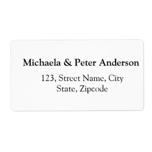 Couple wedding simple minimal return address 