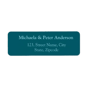 Couple wedding simple minimal return address