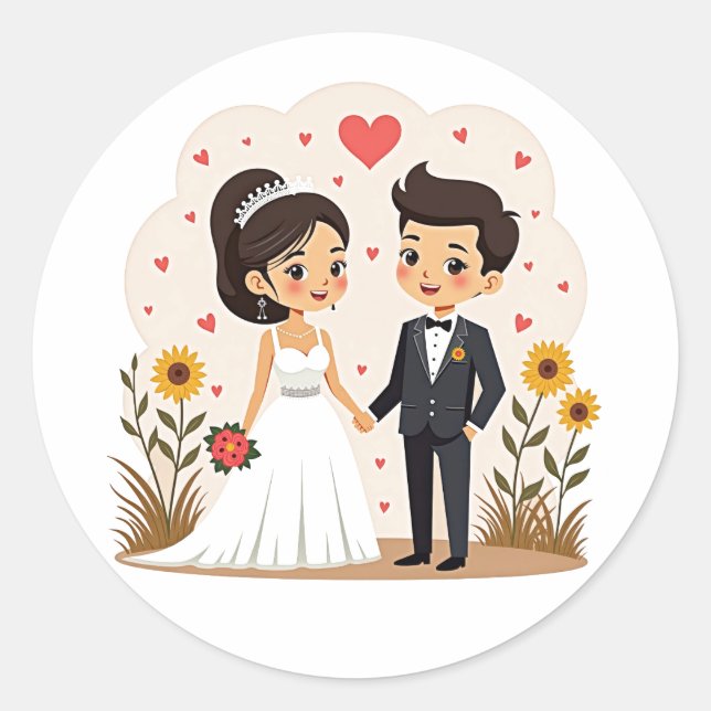 Couple Wedding Sticker (Front)