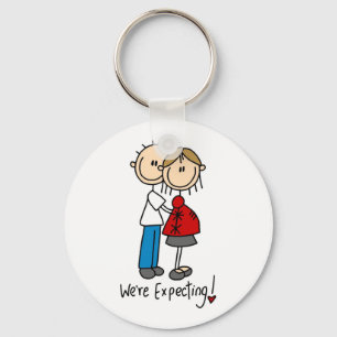 Couple We're Expecting T-shirts and Gifts Keychain