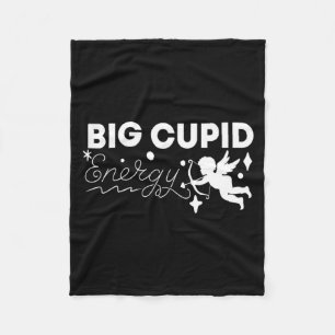 Couple Wife Husband Big Cud Energy Valentines Da  Fleece Blanket