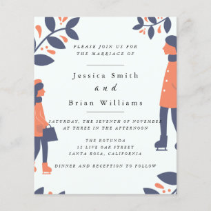 Couple Winter Love Wedding Flyer