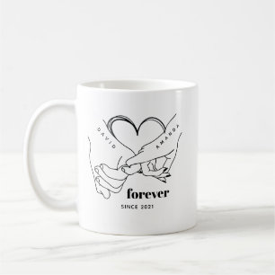 Couple with name Custom Anniversary Gift Idea Coffee Mug