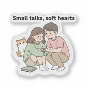 Couple with Pet – Small Talks Soft Hearts Design, 