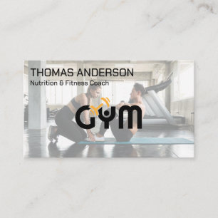 Couple Working Out Fitness Training Gym Business Card