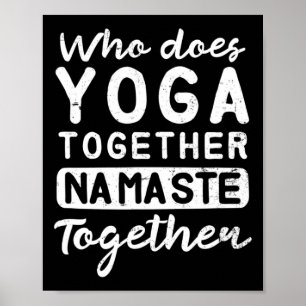Couple Yoga Design Yoga Together Namaste Gift Poster