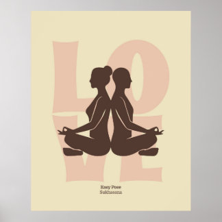 Couple Yoga Pose Print | Matisse Style Wall Art