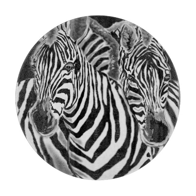 Couple Zerbra Cutting Board Family (Front)